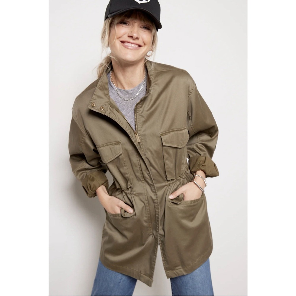 Sanctuary Women's Otis‎ Cargo Jacket- Olive Green- Size XS